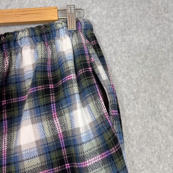 Skims Multi Plaid Gender Inclusive Fleece Sleep Pajama Set Size Small - Picture 13 of 16